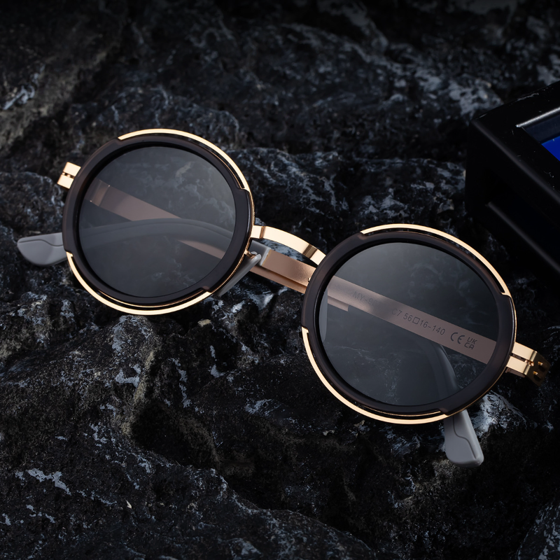 EUROPEAN FASHION ROUND FRAME POLARIZED SUNGLASS 8326G